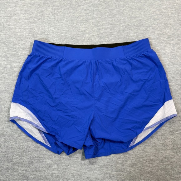 Fabletics Mika Run Shorts 3 Running Blue Stretch Gym Women's XXL Yoga Athletic - Picture 1 of 9